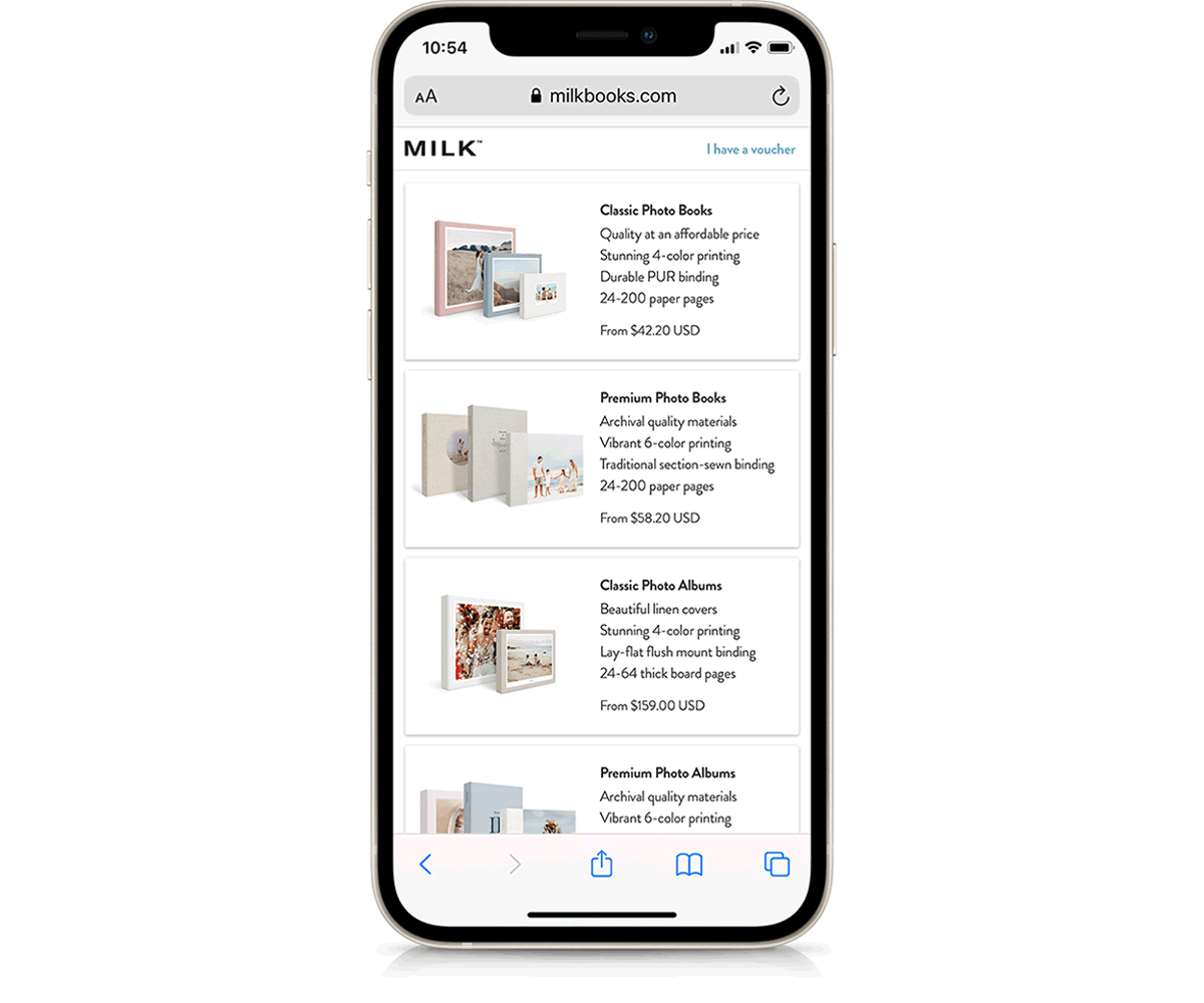 GIF of MILK Design Studio on mobile