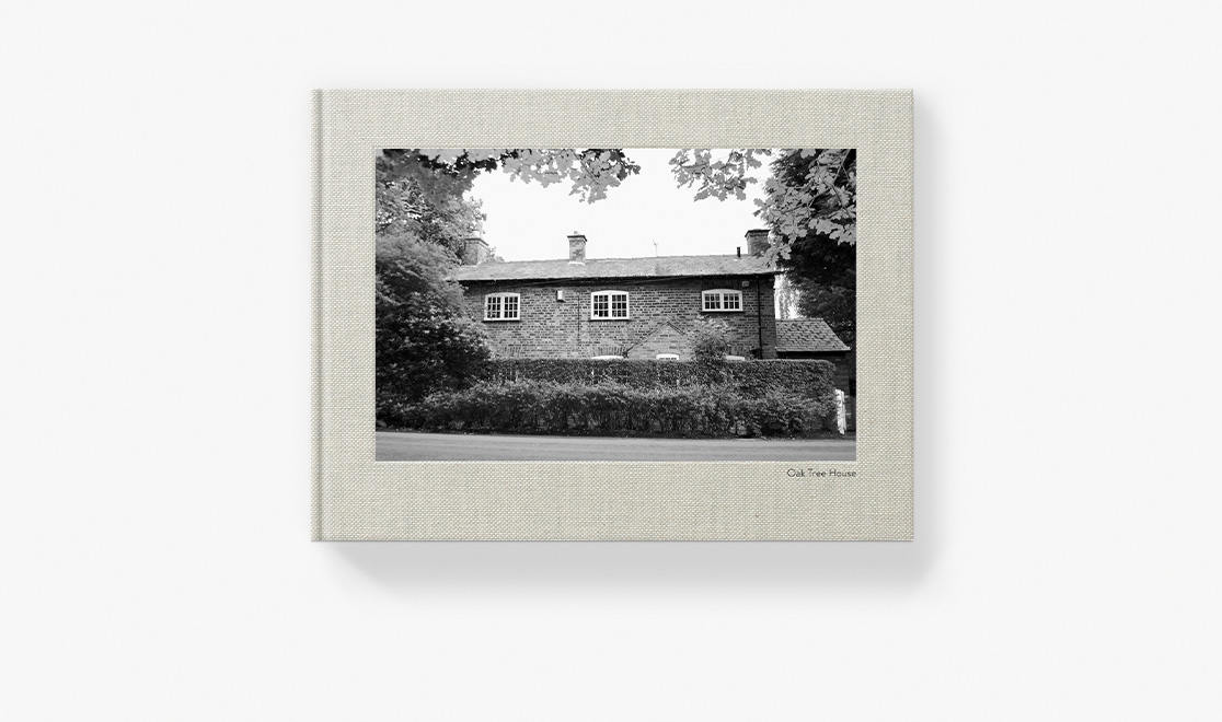 Premium Photo Book with black and white cover photo