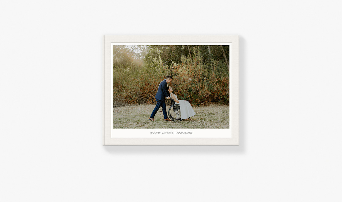 Classic Landscape wedding album closed