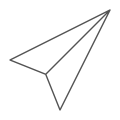 Paper airplane shipping icon