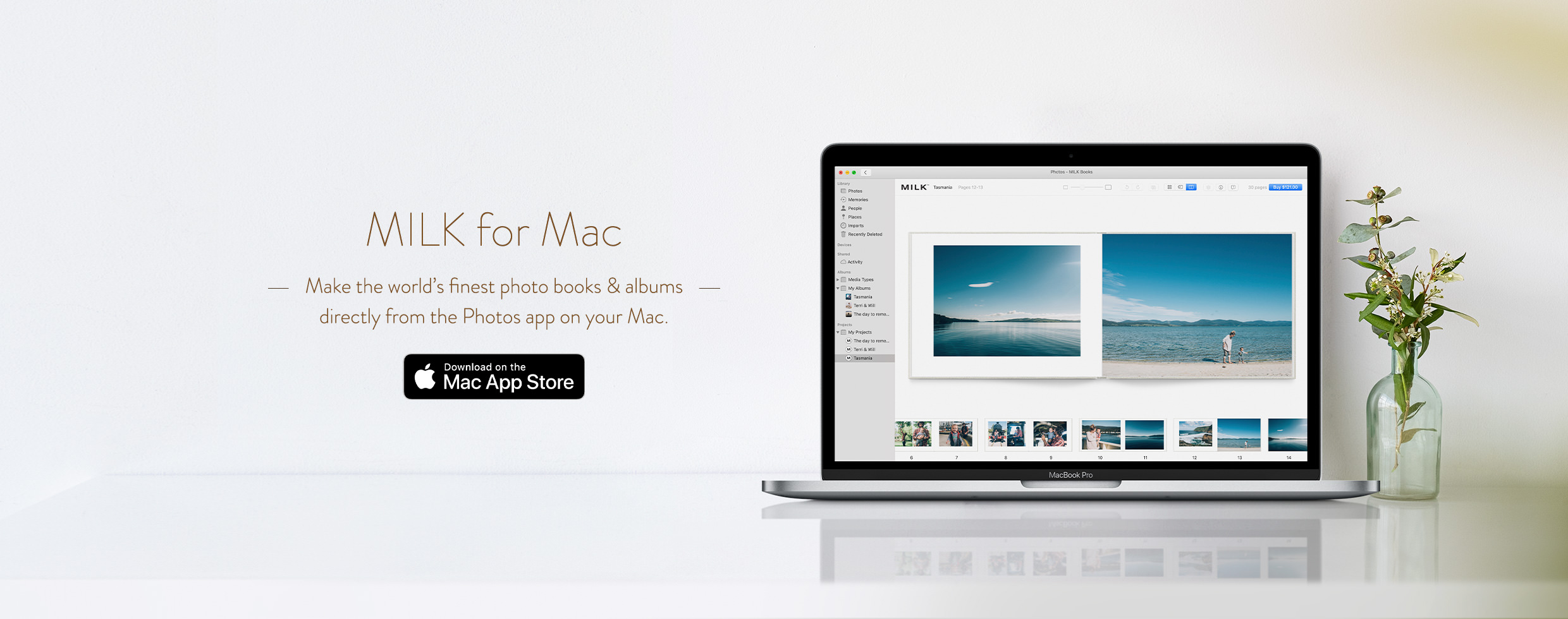 MILK for Mac - Make the world's finest photo books & albums directly from the Photos app on your Mac.