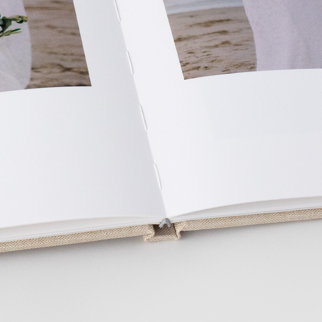 Premium photo book stitched spine