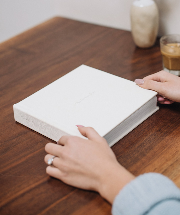 Product image for Medium Square Leather Photo Album 