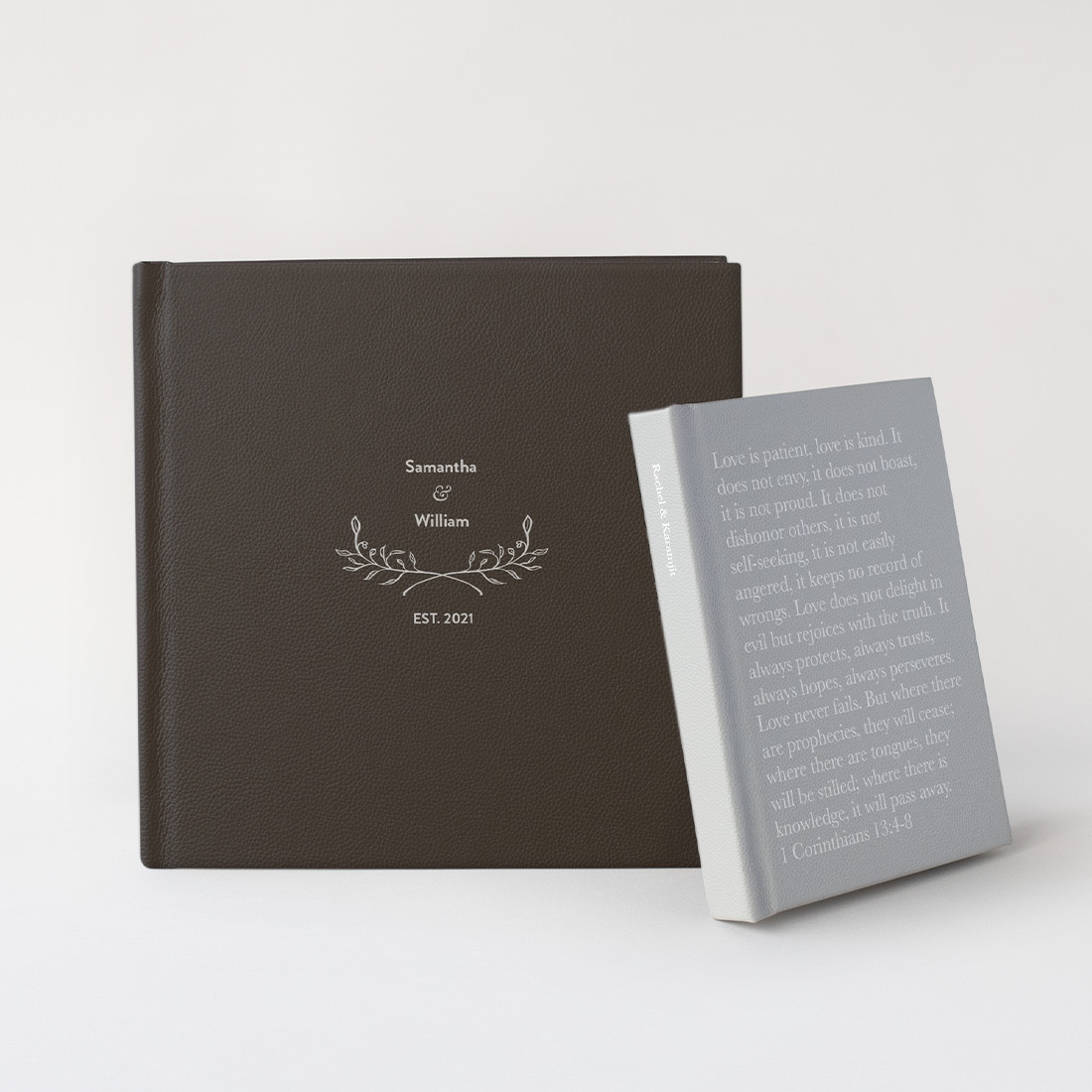 Two leather albums with Designer covers