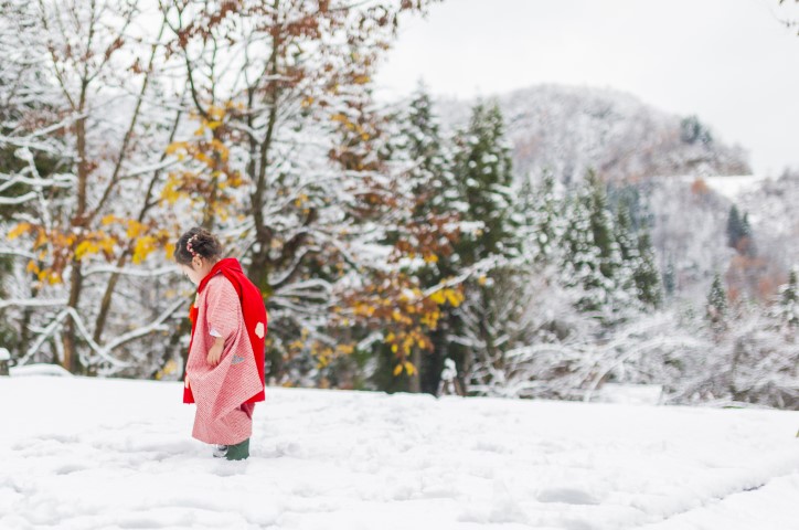 Young girl in the snow