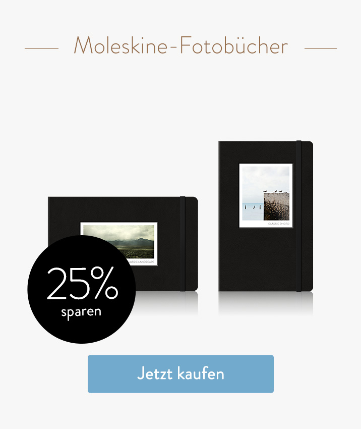Moleskine-Fotobücher. 25% sparen. Jetzt kaufen.
