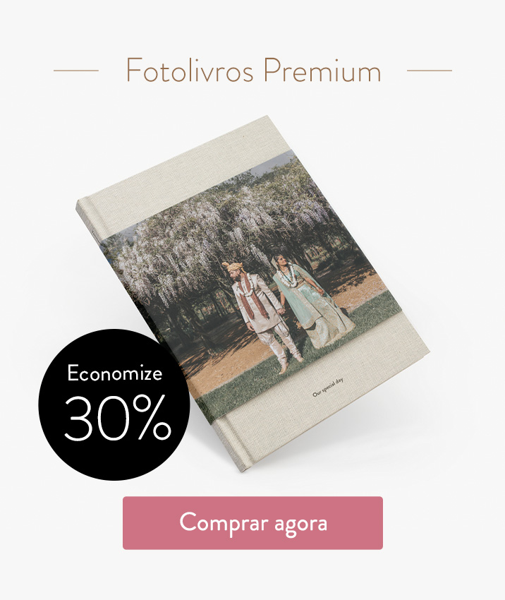 Fotolivros Premium. Economize 30%.
