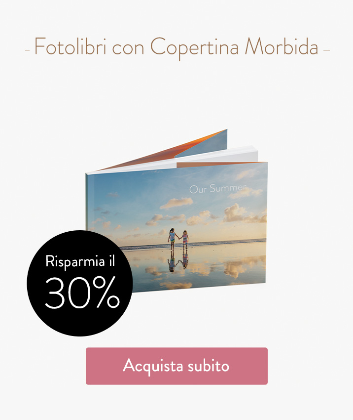 Fotolibri con Copertina Morbida. Risparmia il 30%.