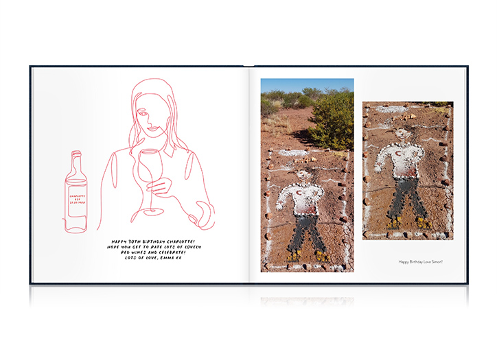 Open Photo Book showing spread images