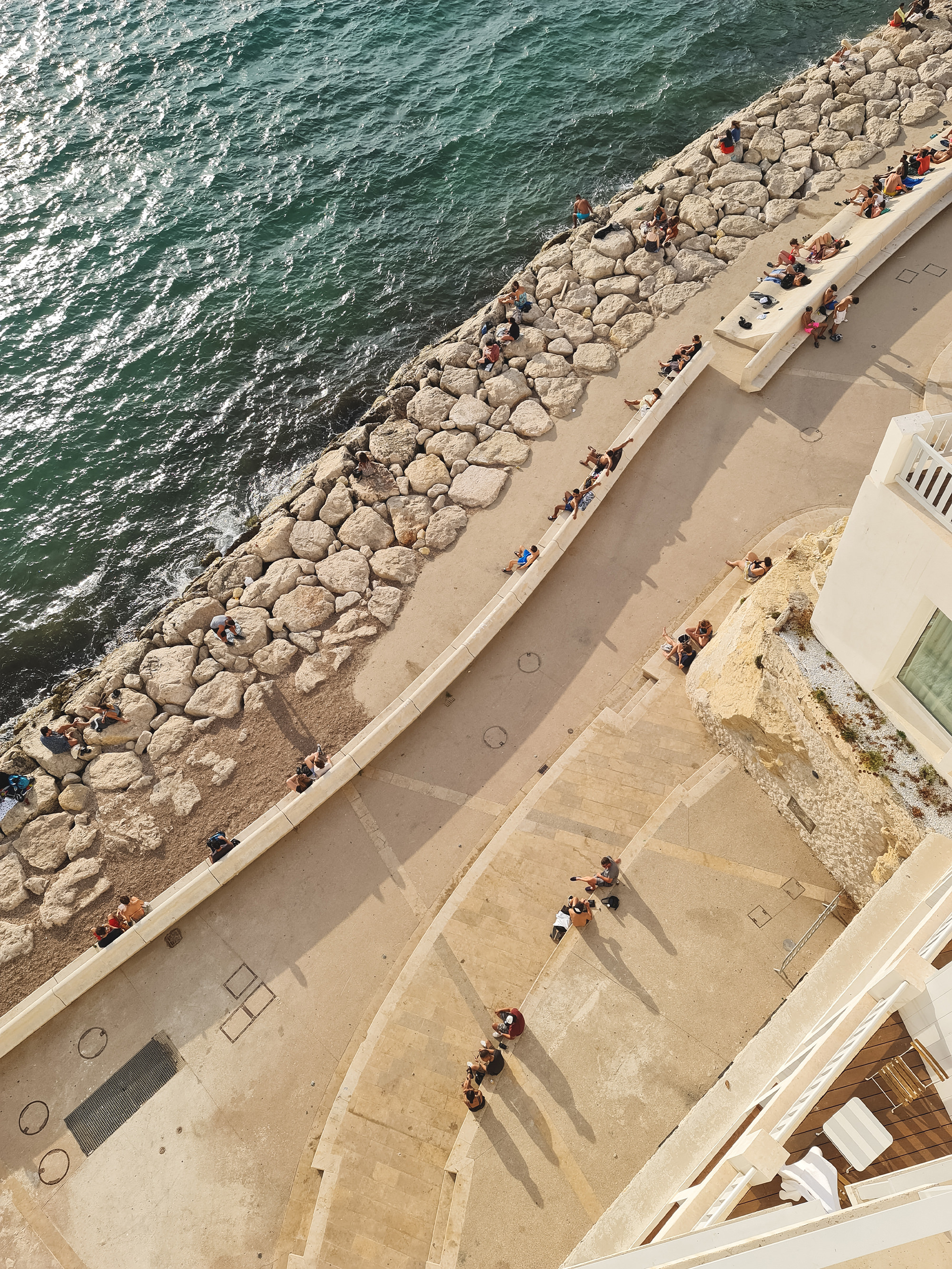 Aerial view of seaside