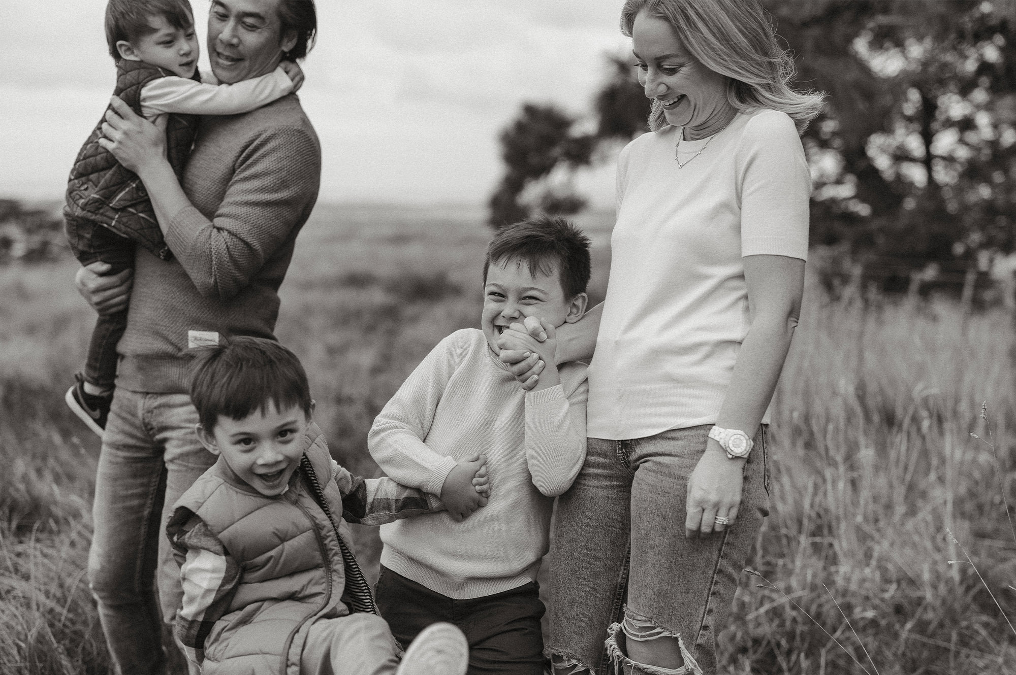 Family in park