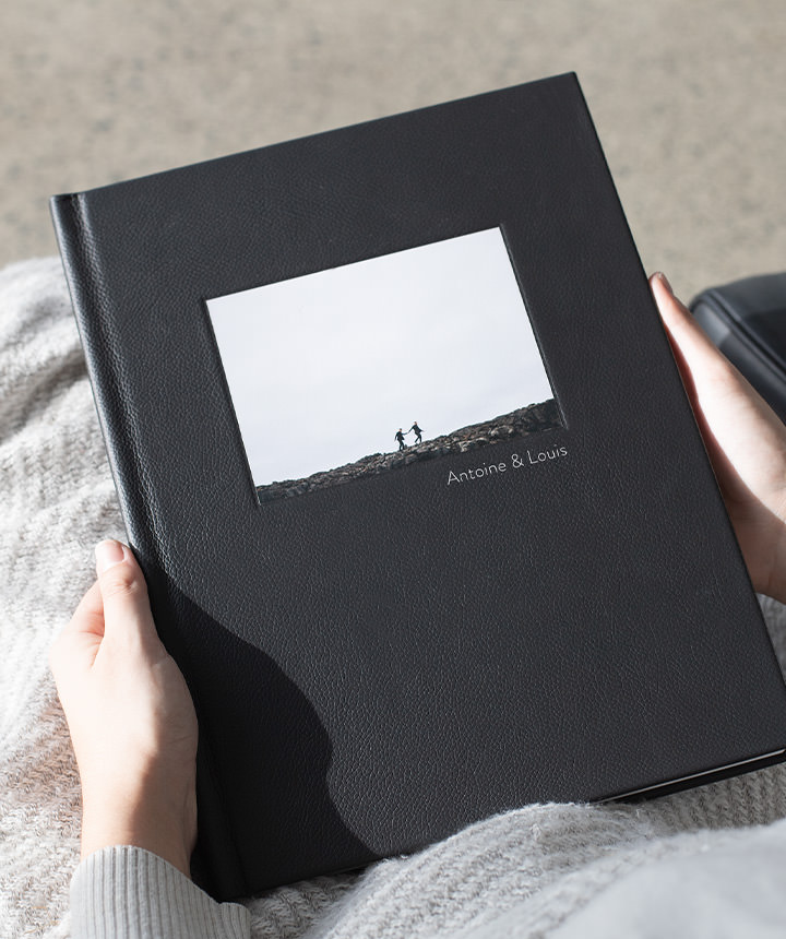 Image de produit pour Album photo en cuir grand portrait 