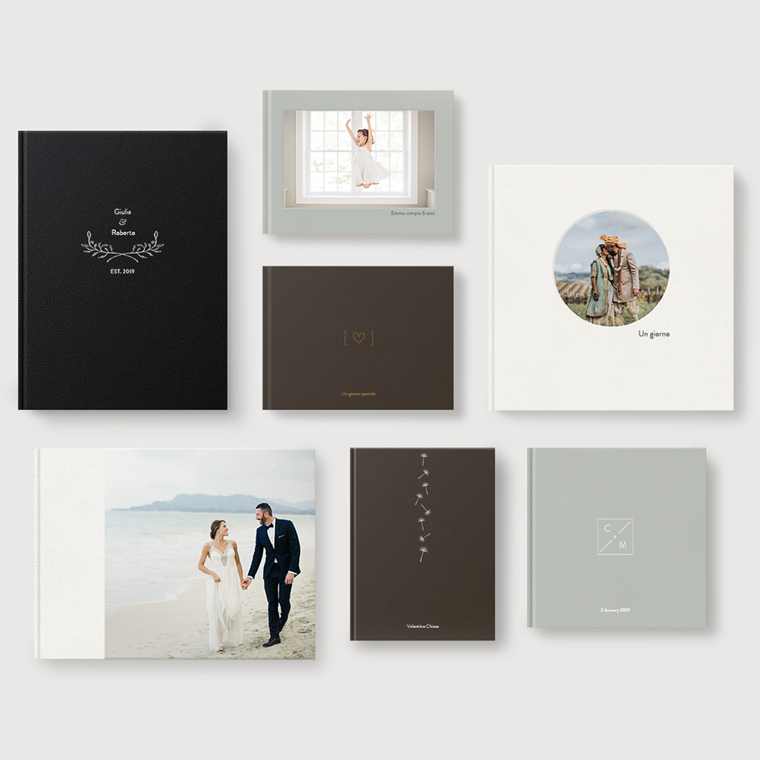 Una selezione di album in pelle di prima qualità da MILK Books.
