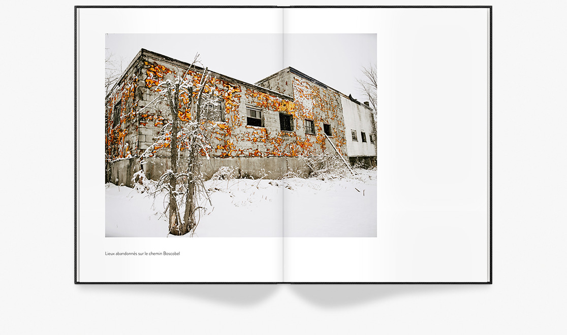 Open spread of building amongst snow