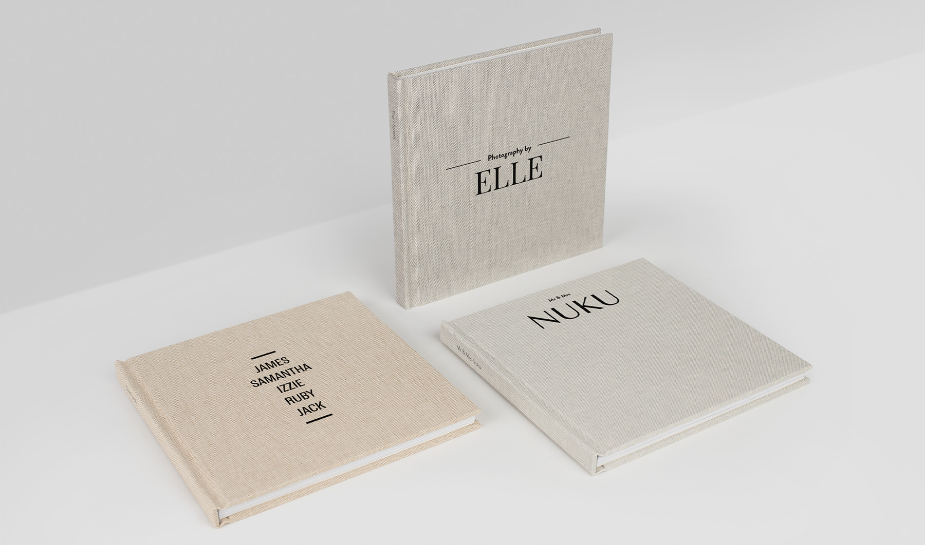 Three premium photo books