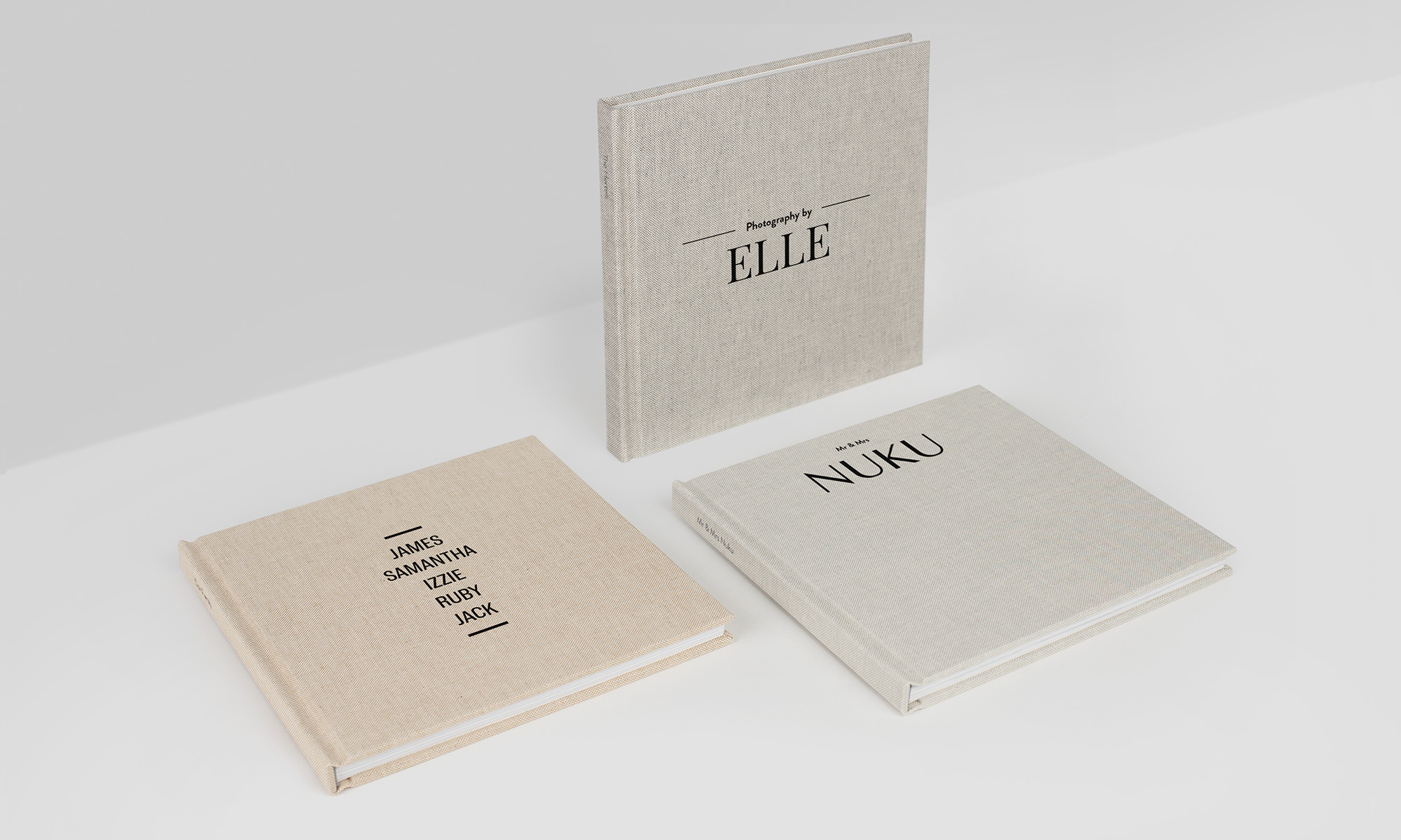 Three premium photo books