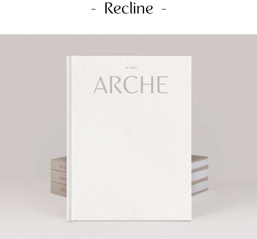Premium Photo Book with Recline font title