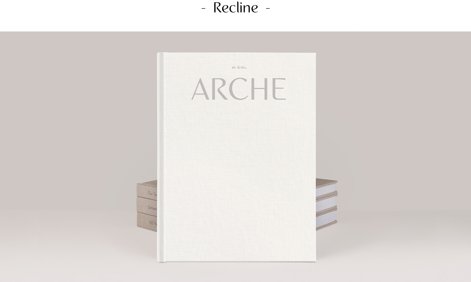 Premium Photo Book with Recline font title