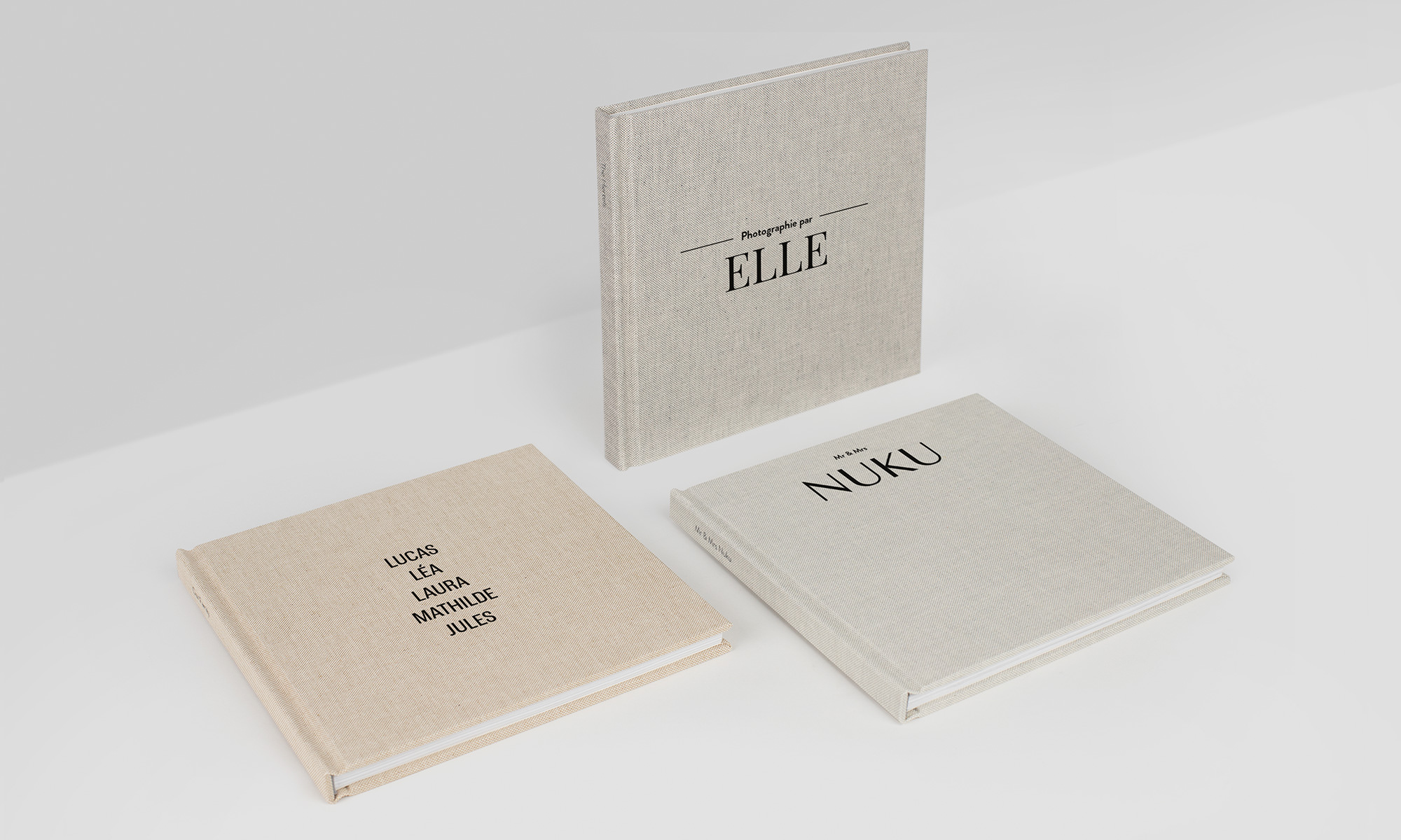 Trois livres photo haut de gamme.