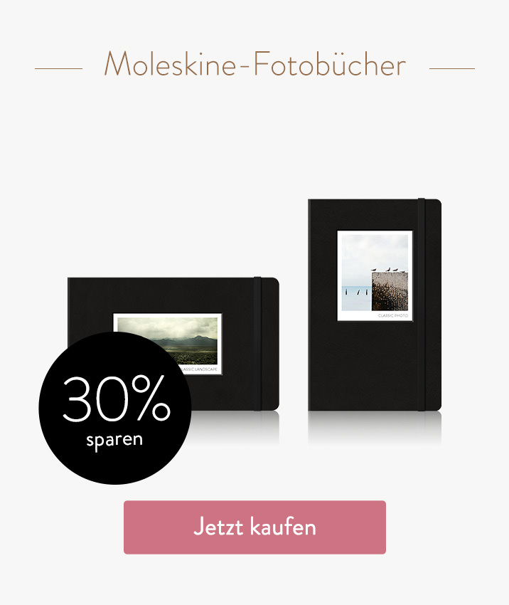 Moleskine-Fotobücher. 30% sparen. Jetzt kaufen.