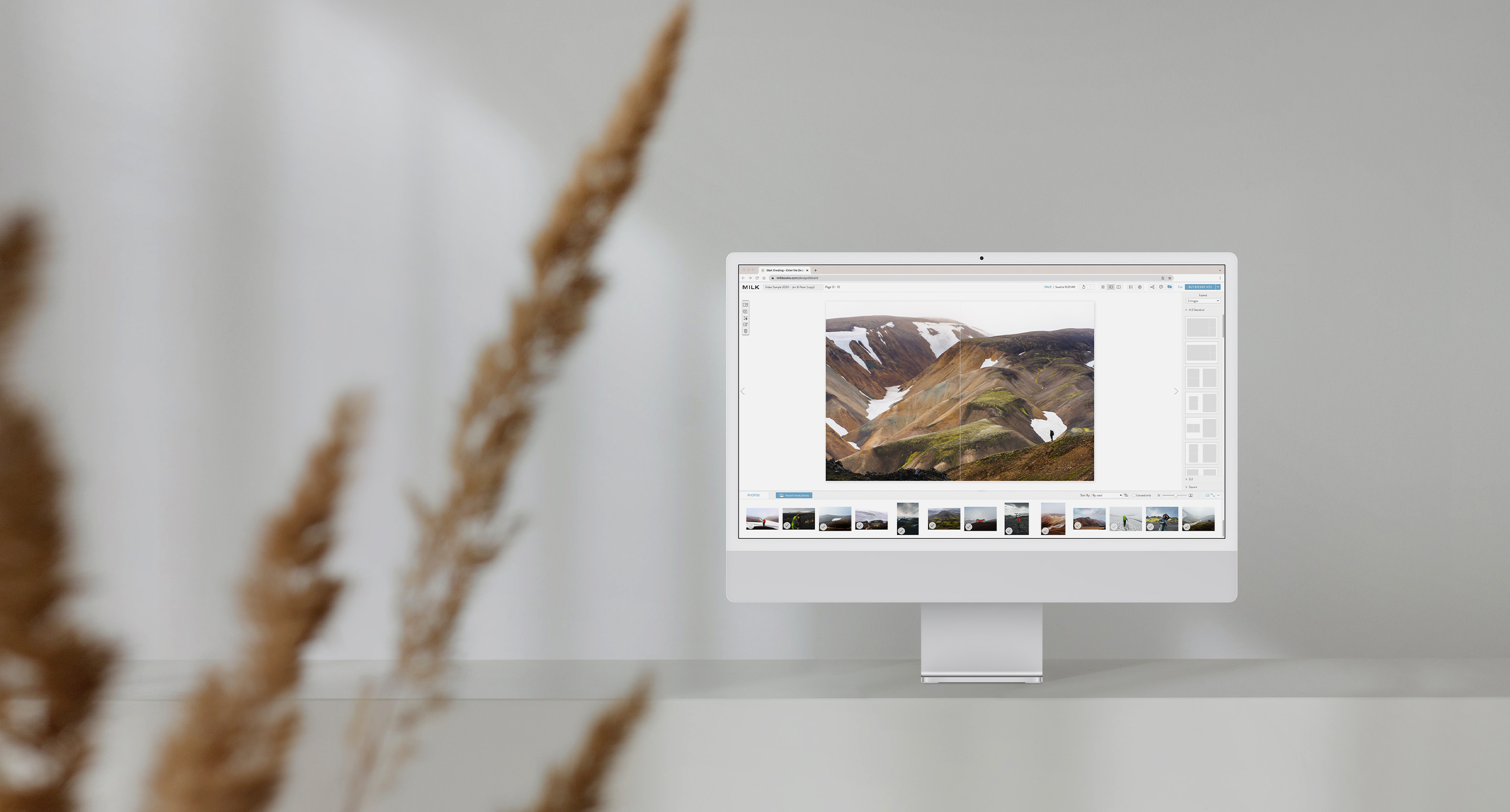 MILK-Designstudio auf einem Mac-Bildschirm.