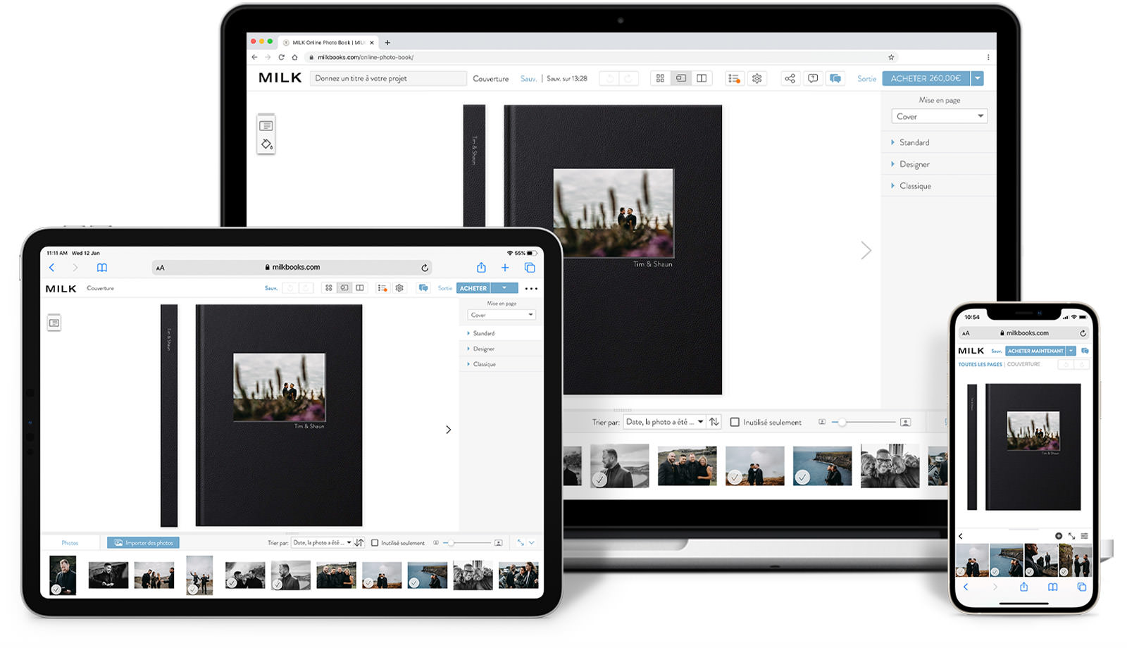 MILK-Design-Studio sur tablette, ordinateur de bureau et appareil mobile.