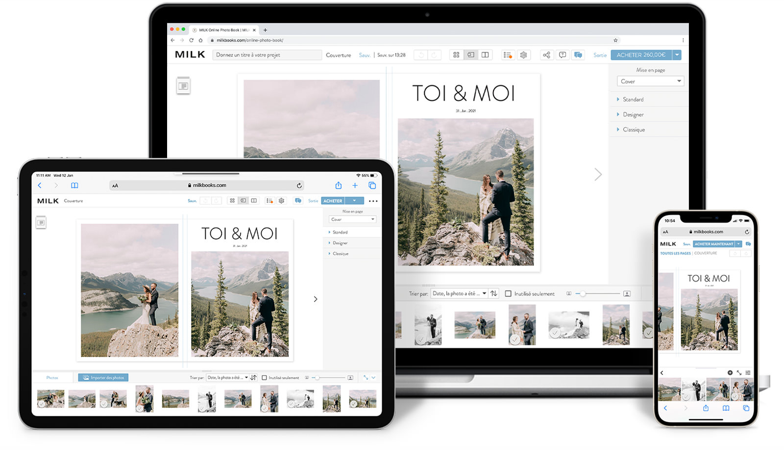 MILK Design Studio sur tablette, ordinateur de bureau et appareil mobile.