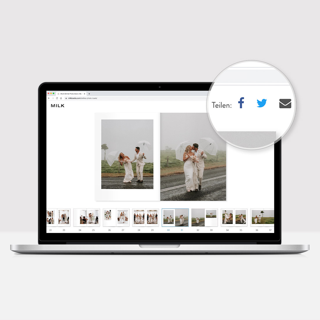 MILK-Design-Studio auf Tablet, Desktop und mobilem Endgerät.