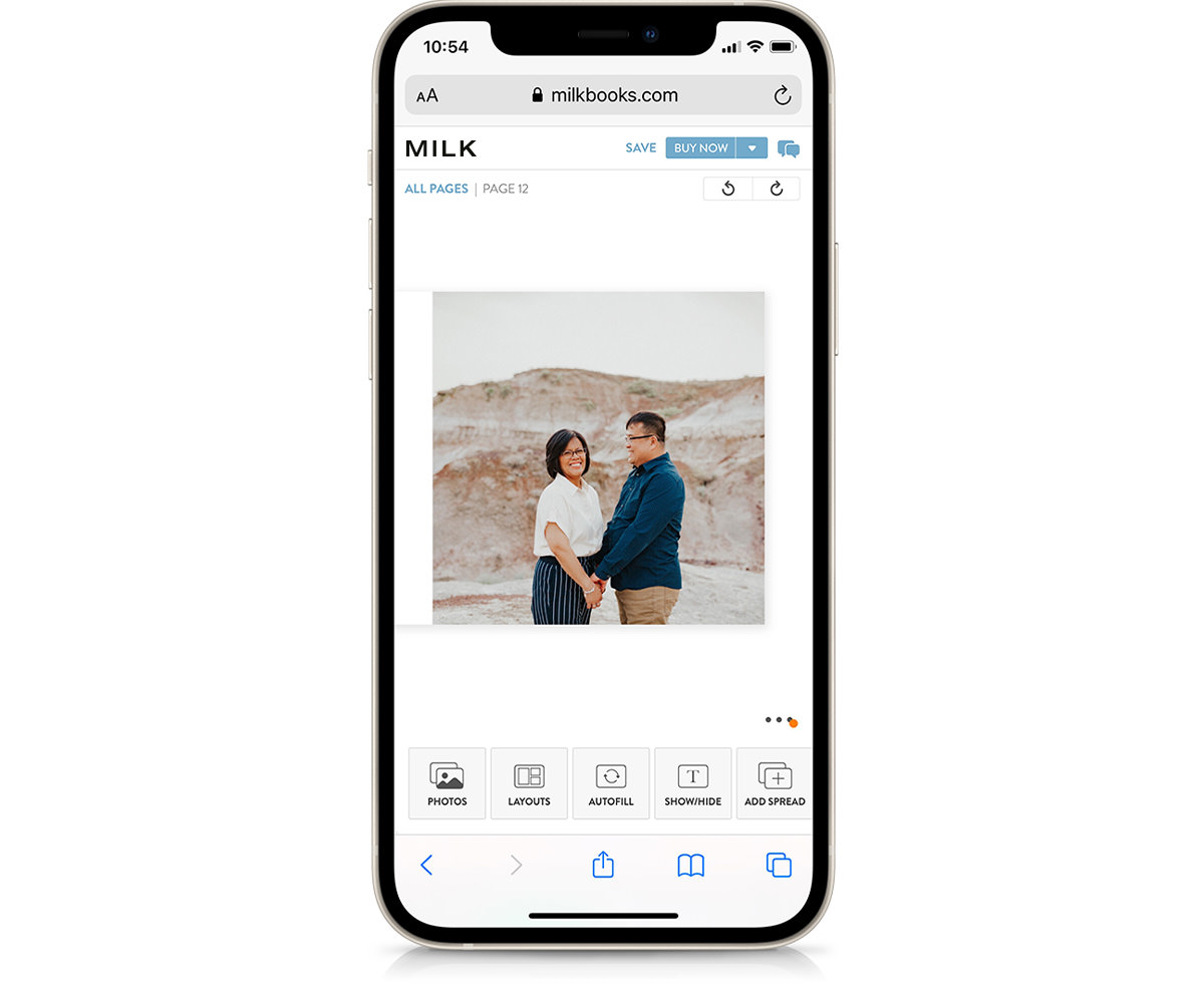 Le livre photo est créé dans le studio de design mobile.