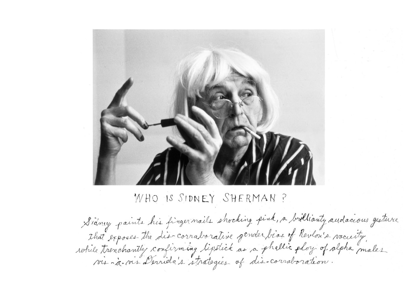 Detail from Who is Sidney Sherman?, 2000