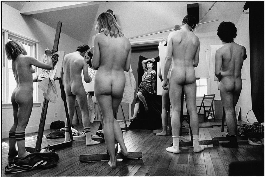 Life drawing class in reverse, USA, New York, East Hampton, 1983