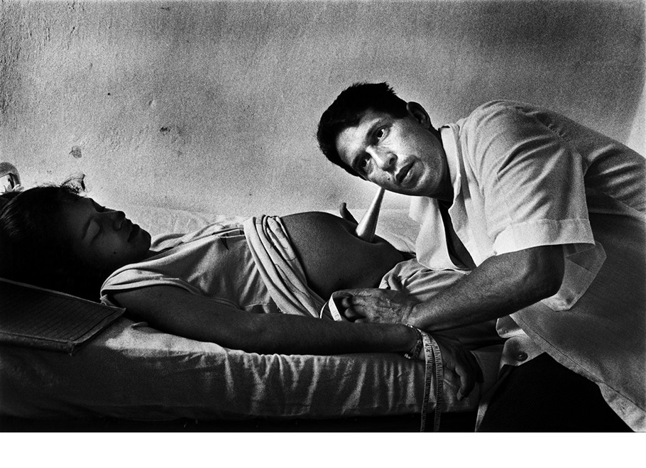 Gynecologist Listening to Fetal Heartbeat, Remedios, Cuba, 1996.
