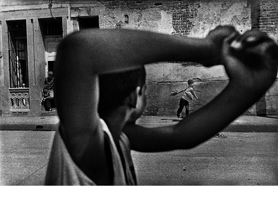 Children Playing Baseball on the Street, Camagüey, Cuba.
