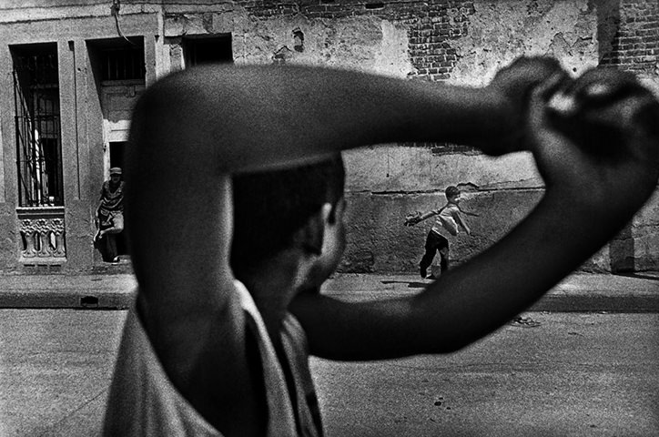 Children Playing Baseball on the Street, Camagüey, Cuba.