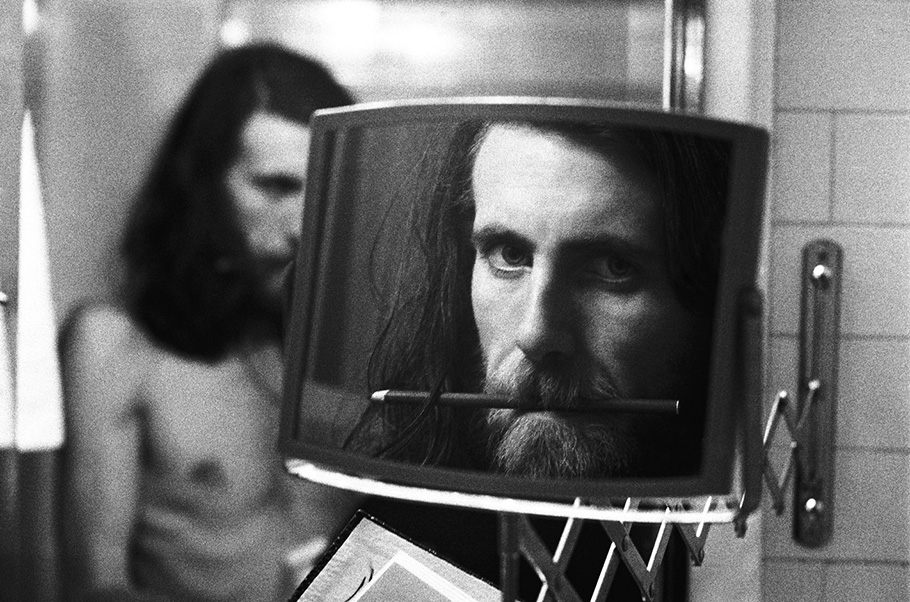 Self portrait (Graham Nash) taken at Plaza Hotel, New York, 1974.