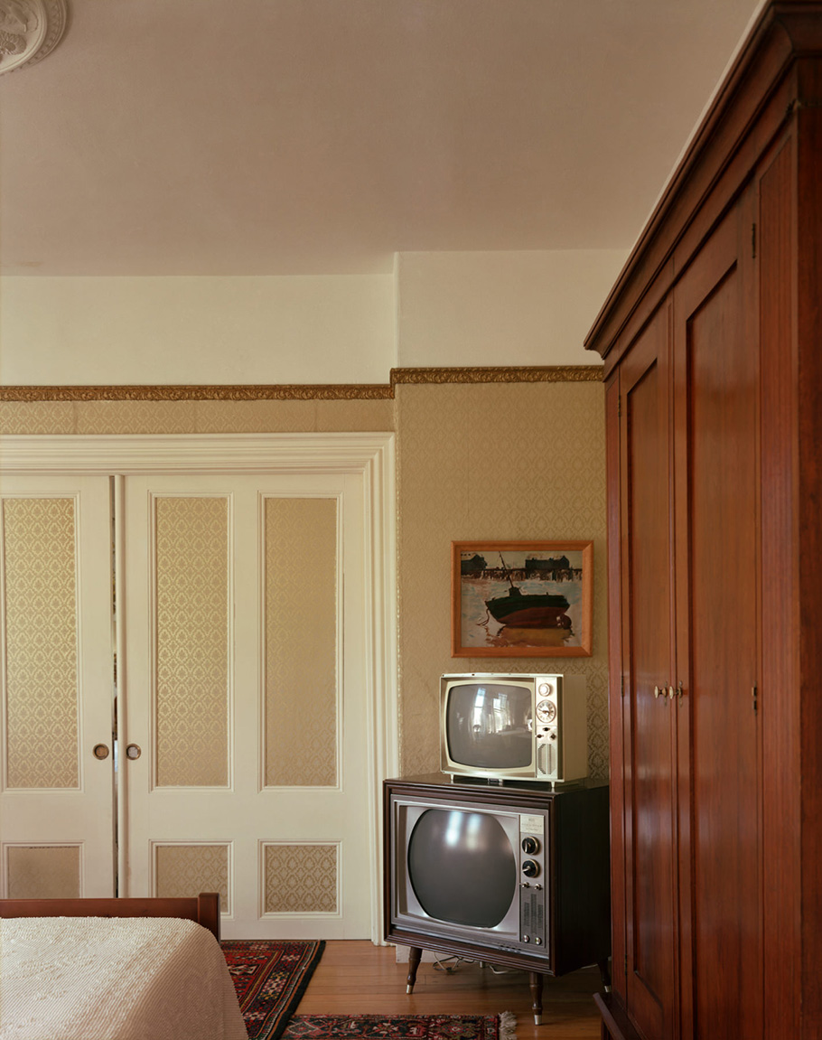 Two televisions in room - Interior, Cape Cod, 1976.