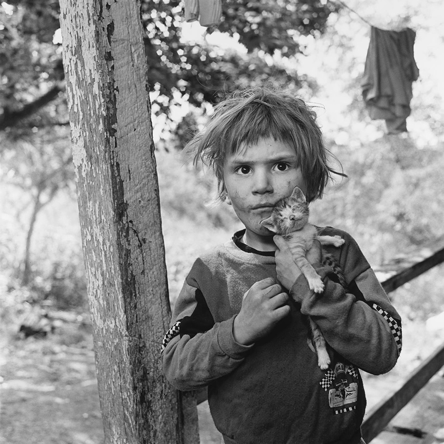 Christopher with His Kitten, Sandgap, Kentucky, 1990.