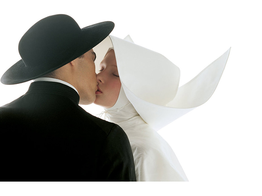 Man and woman kissing - For Benetton campaign, 1991.