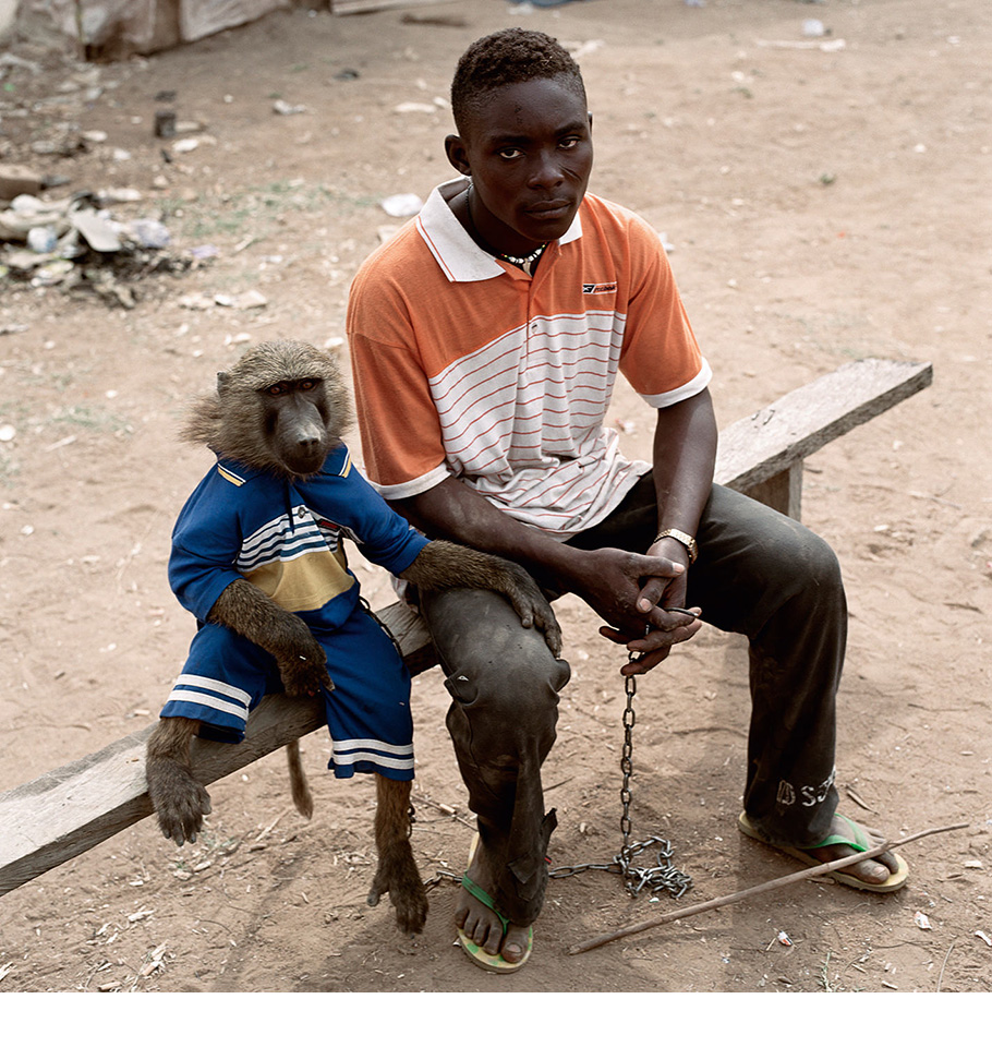 Dayaba Usman with the Monkey, Clear, Nigeria, 2005.