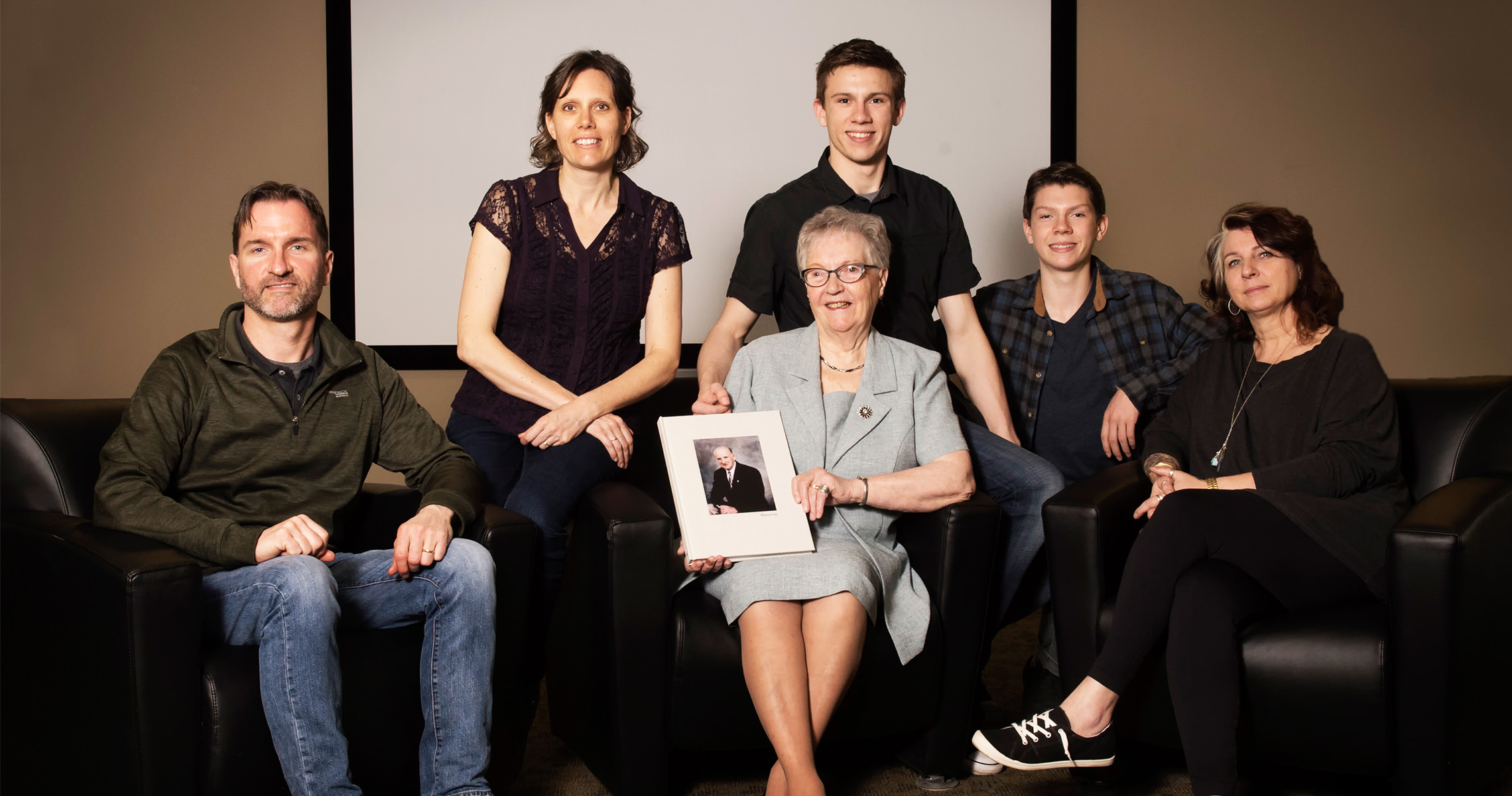 Portrait of multi-generational family.