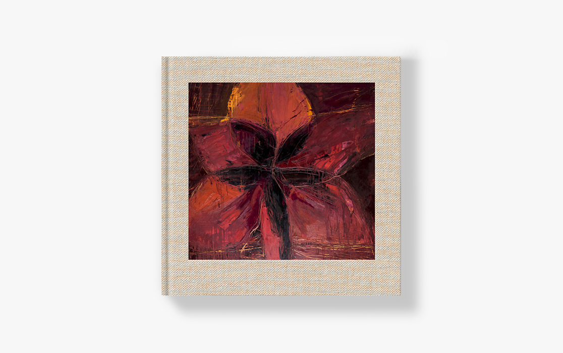 Photo book with art on the cover.