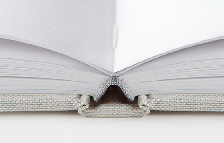 Close up of MILK Photo Book binding