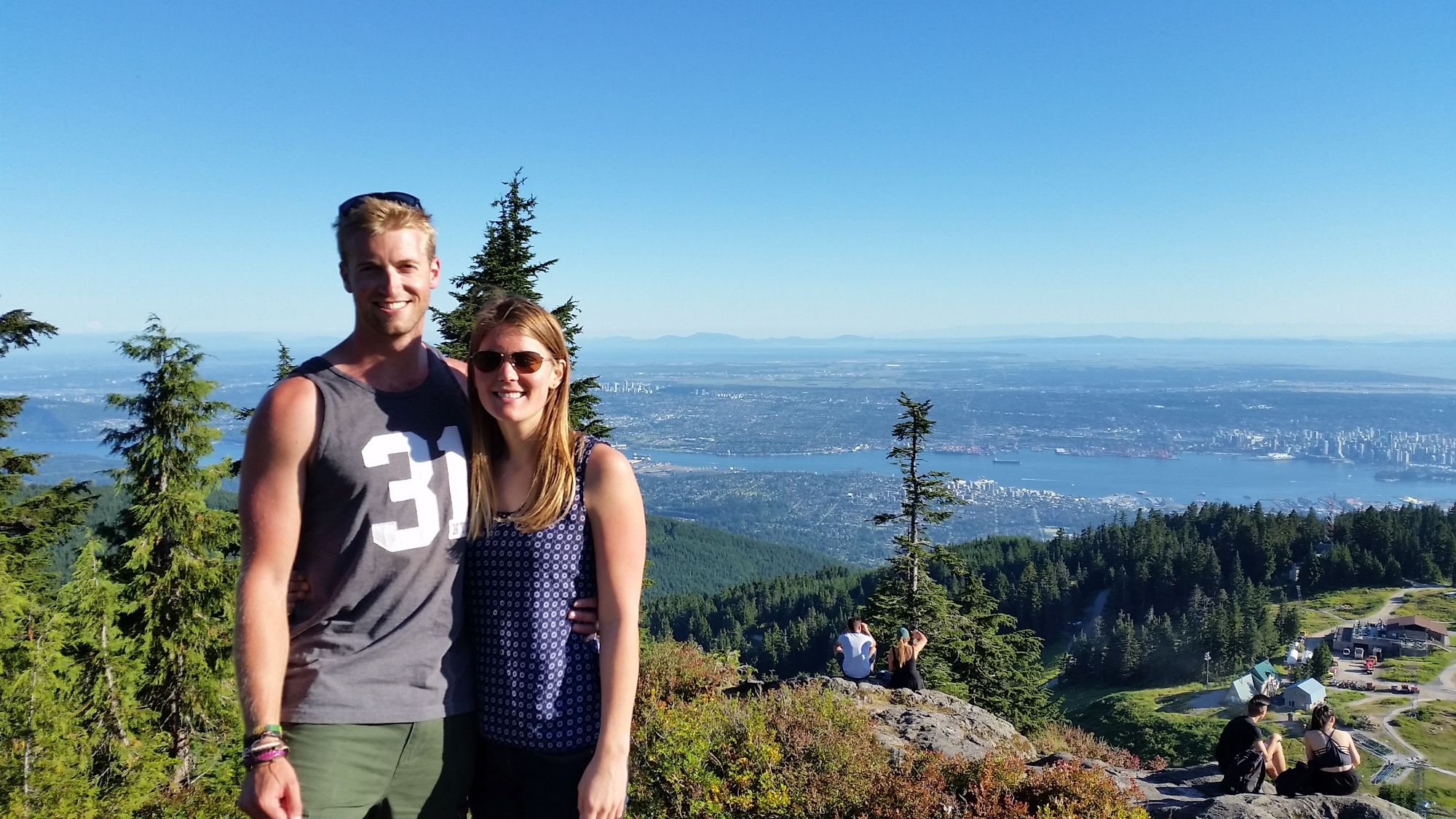 Smiling couple in Vancouver.