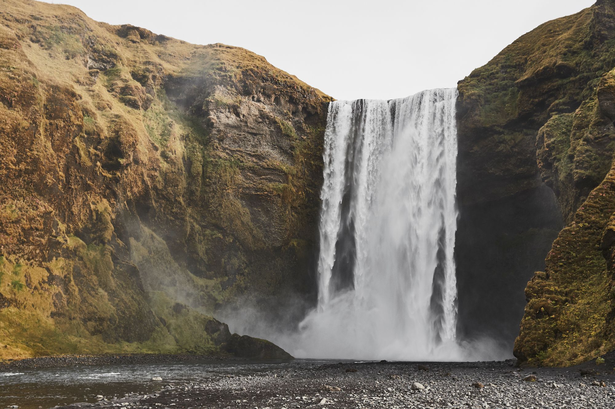 Waterfall in Iceland.