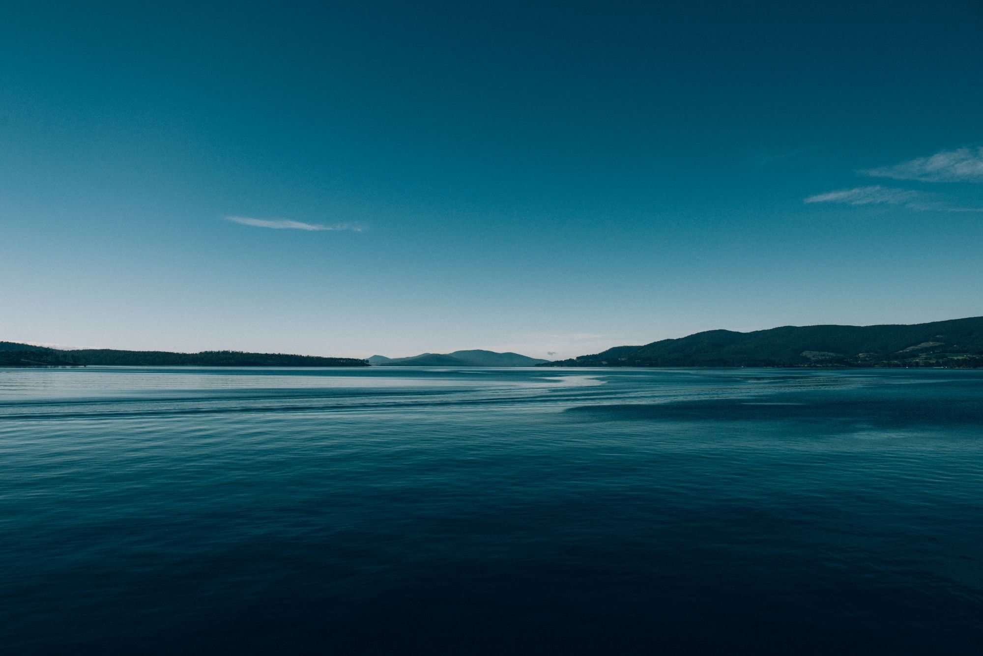 Ocean and sky.