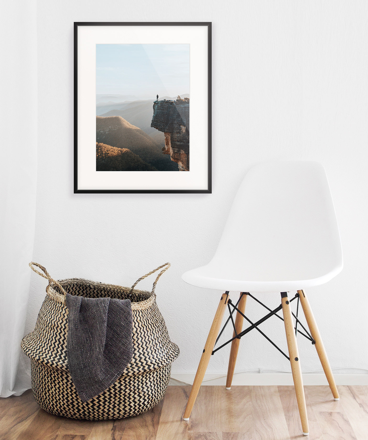 Gallery frame hanging on a wall