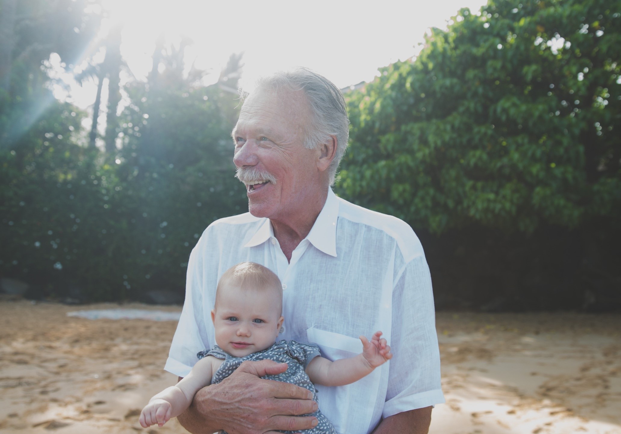 Grandfather and grandchild