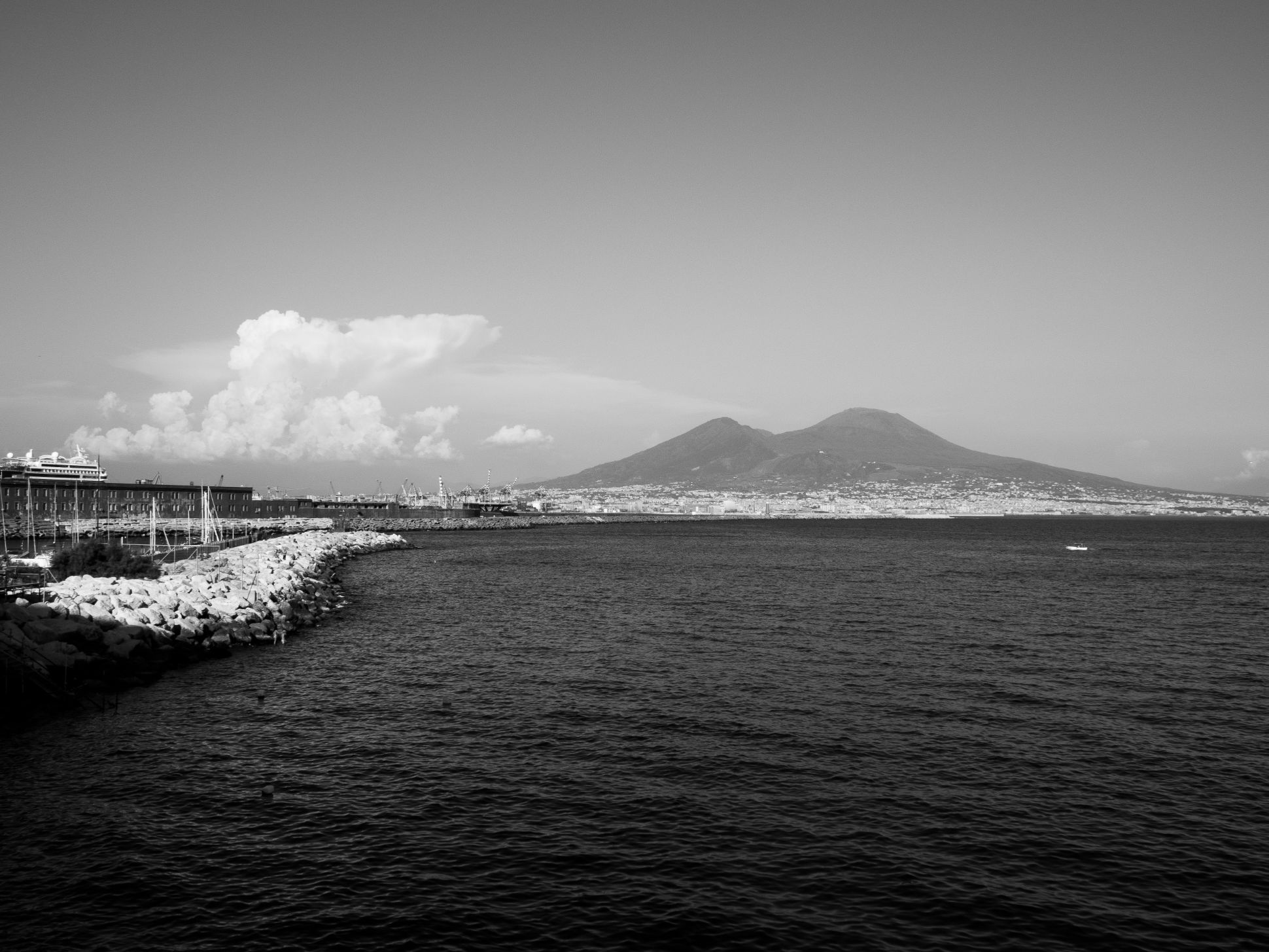 Coastal view in Naples, Italy