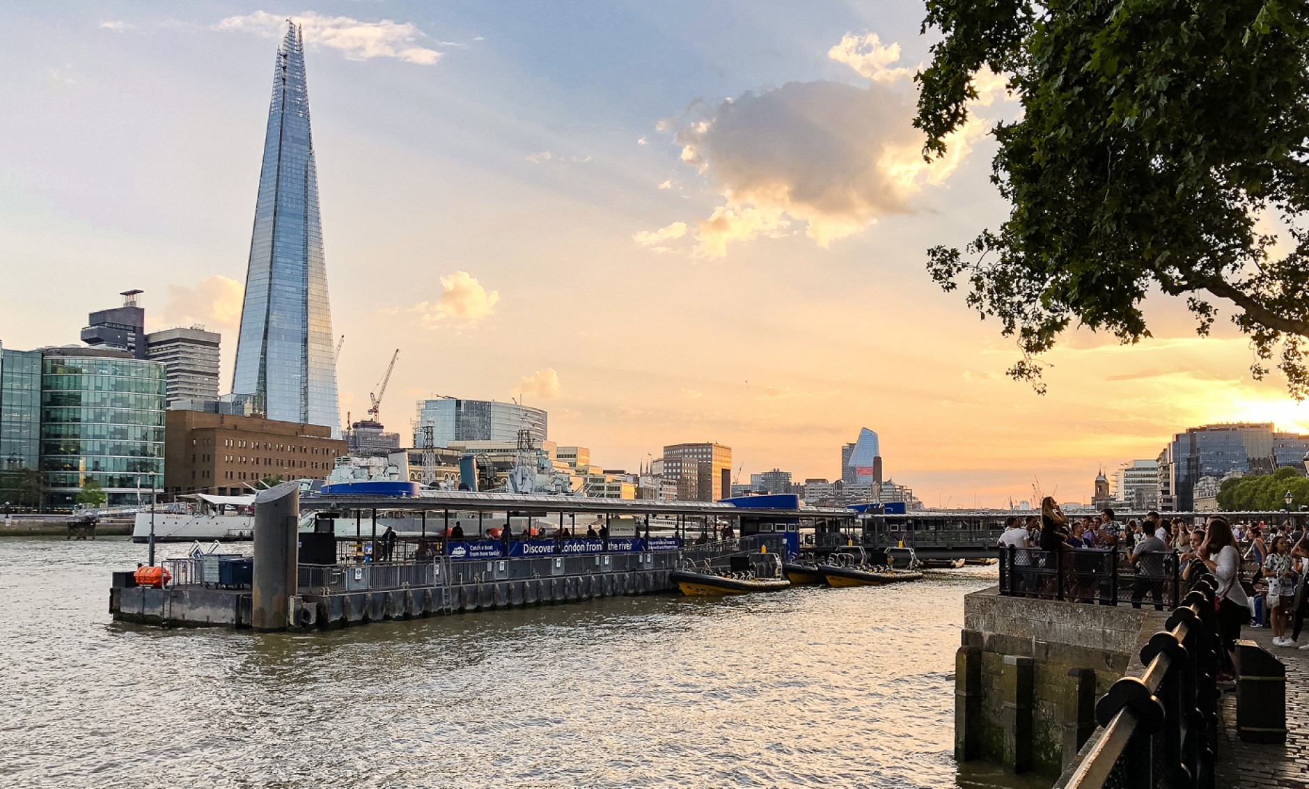 Sunset over the River Thames.