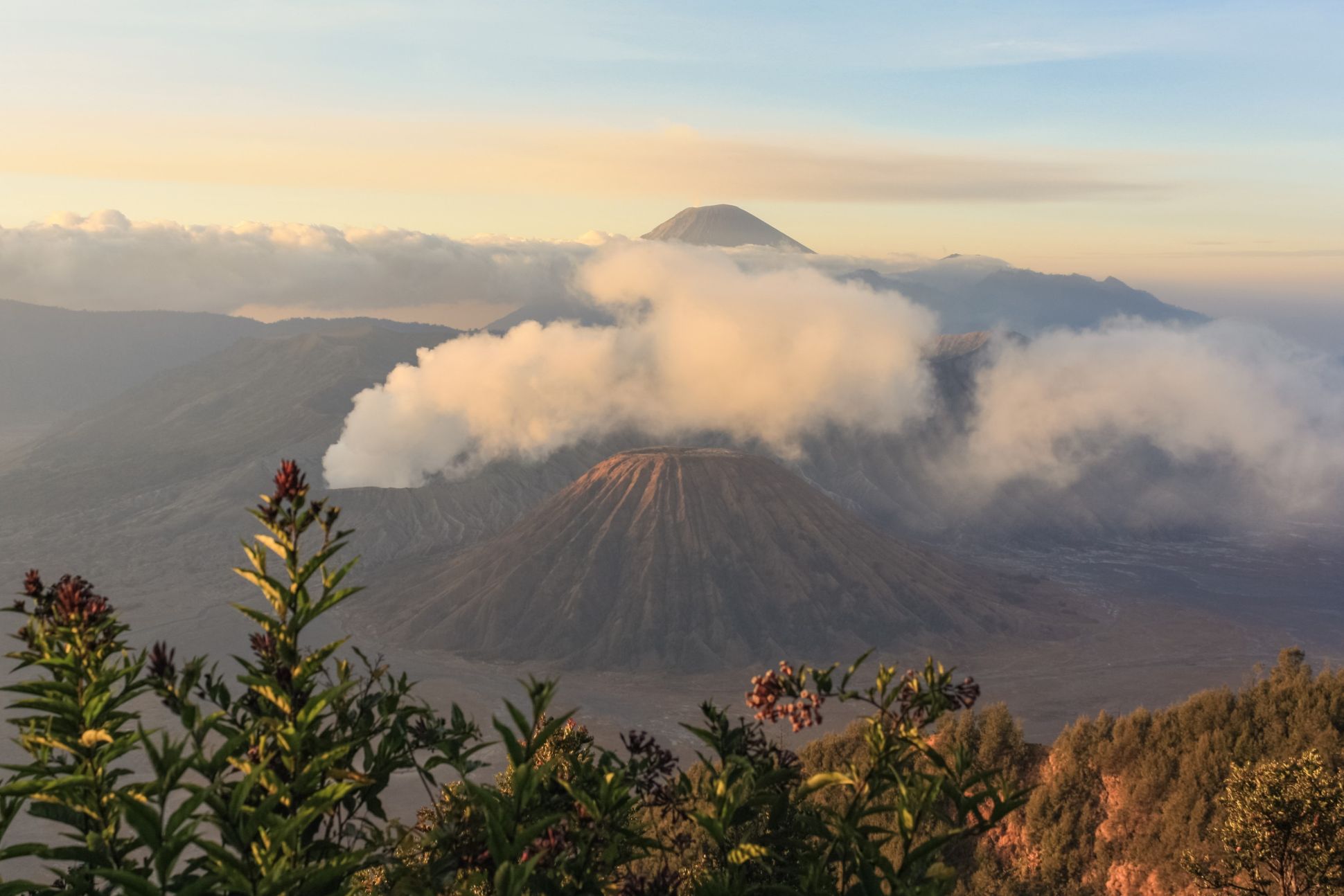 Volcanoes in East Java, Indonesia